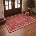 thumbnail image 3 of KUETH 5'x7' Christmas Machine Washable Area Rug, Non-Slip Rugs for Living Room, Bedroom and Dining Area, Red, 3 of 8