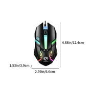 Twfbrm Gaming Keyboard and Mouse Combo, USB Wired RGB Backlit Full Size Keyboard and Mouse, 1600 DPI Ergonomic Mouse and Mechanical Feel Keyboard with Tilt Angle for PC Laptop Computer Game and Work