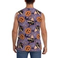 thumbnail image 4 of Fotbe Men's Vintage Halloween Black Cat Print Men's Sleeveless Muscle Tank Tops Casual T-Shirts for Gym Workout Beach-Large, 4 of 8
