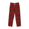 thumbnail image 4 of Xecao Rose Flowers Men's Straight Lounge Pajama Pants: The Ultimate in Comfortable Sleepwear, 4 of 9
