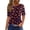 #01Dark Purple, variant on Women Retro Horror T-Shirt Checkered Sketch Pumpkin Bat Print Crew Neck Short Sleeve Halloween Casual Cotton Blend Tee Purple XL