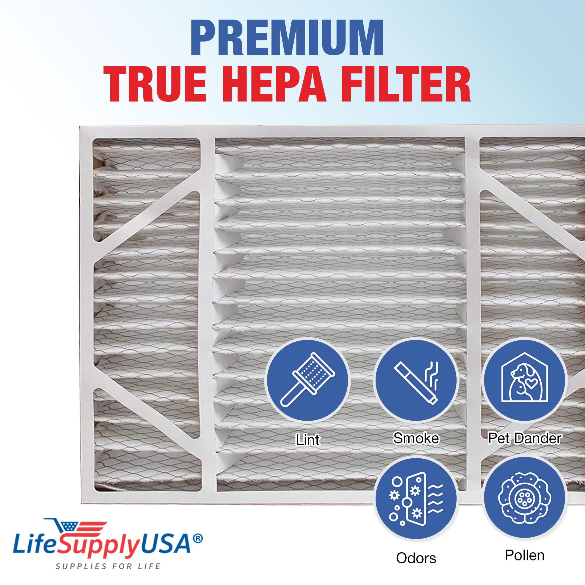 F35 20x25x5 Air Filter Replacement Compatible with Honeywell F35 FC35A1027, F100, F150, F200, FC100A1037, FC100C1017, FC200E1037 HVAC Furnace Filters, AC Filter for Home by LifeSupplyUSA (2-Pack)