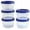 Blue Lid, variant on Next Level Stuff Plastic Lid Seal Food Containers, Set of 5, 6 Pack