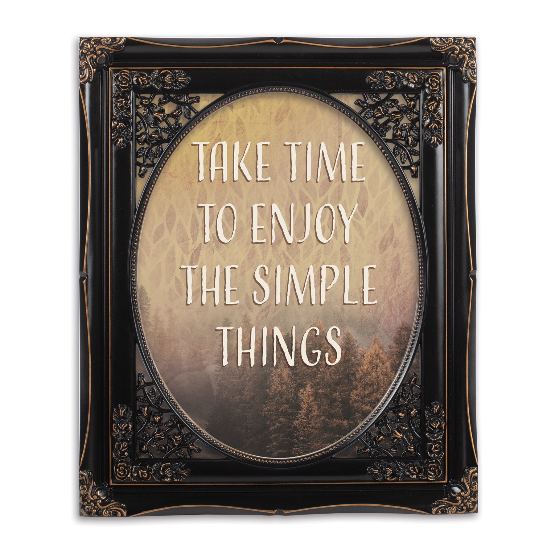 Enjoy Simple Things Solid Black 8 x 10 Oval Wall And Tabletop Photo Frame
