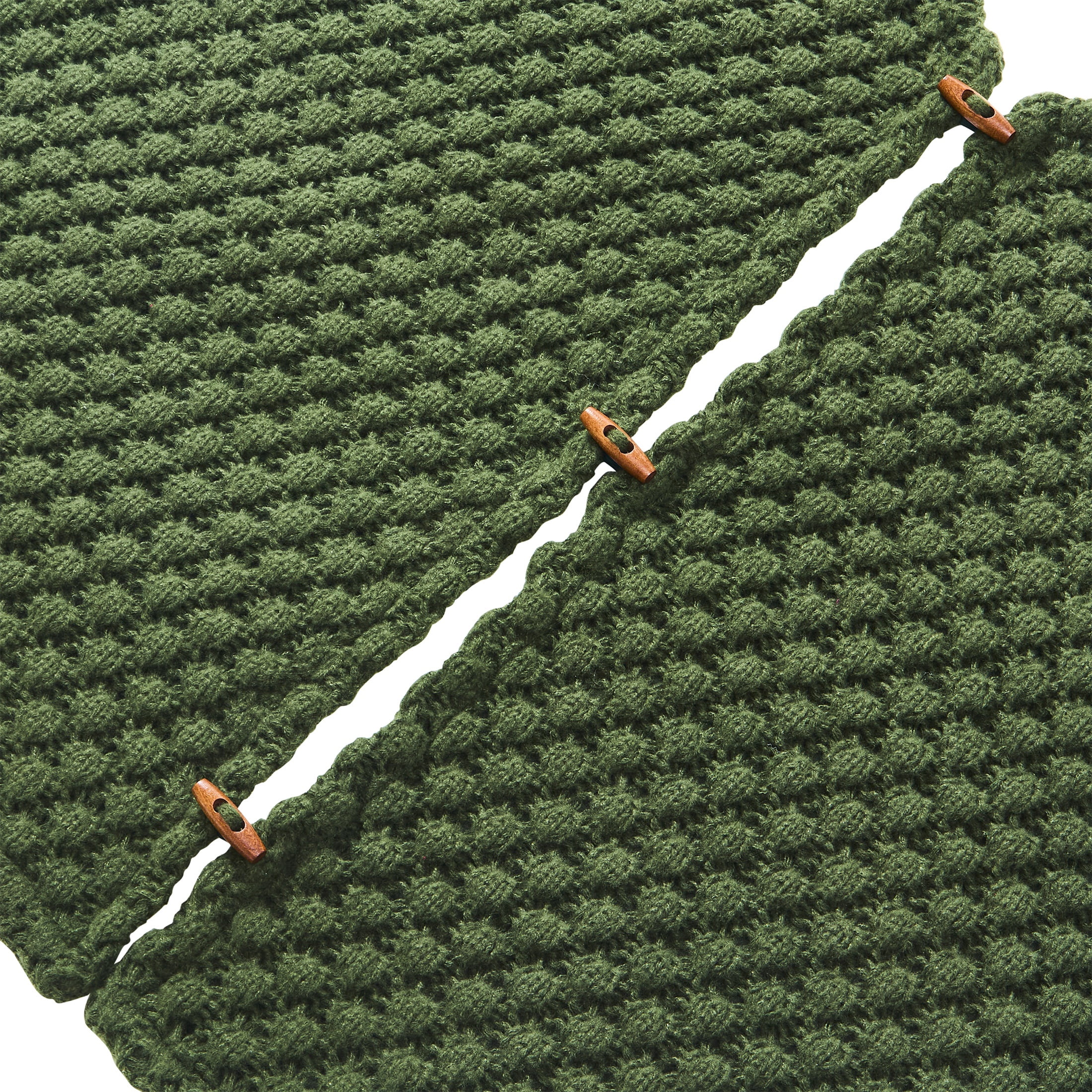 My Texas House Ralph Textured Knit Christmas Tree Skirt, Green, 52"