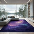 thumbnail image 2 of ODIKA 6'x9' Washable Area Rug Easy Care, Non-Shedding, Pink Galaxy Mermaid Shaped Floormat Year for Queen Size Bedroom Under Bed Master Suite, 2 of 7