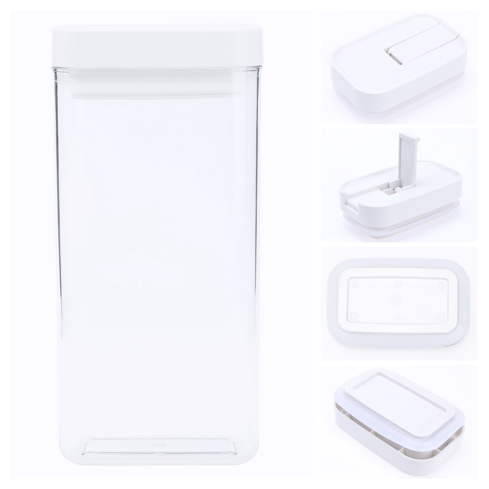 Unique Bargains 5 Pcs Airtight Food Storage Containers 41 oz Transparent
