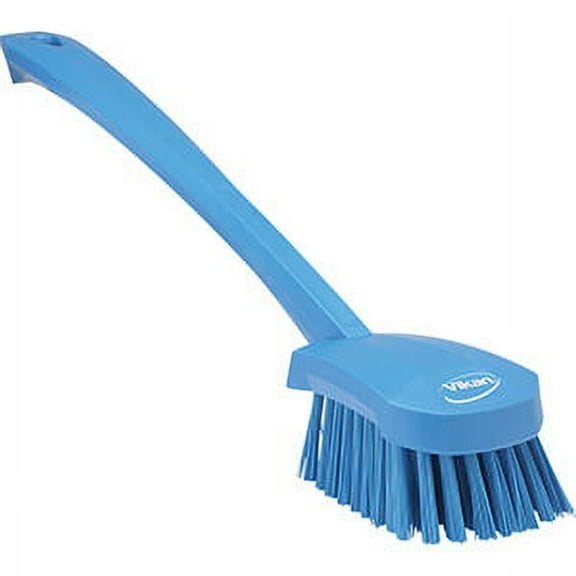 Vikan Long Handle Scrubbing Brush- Stiff - Blue (4 Units)