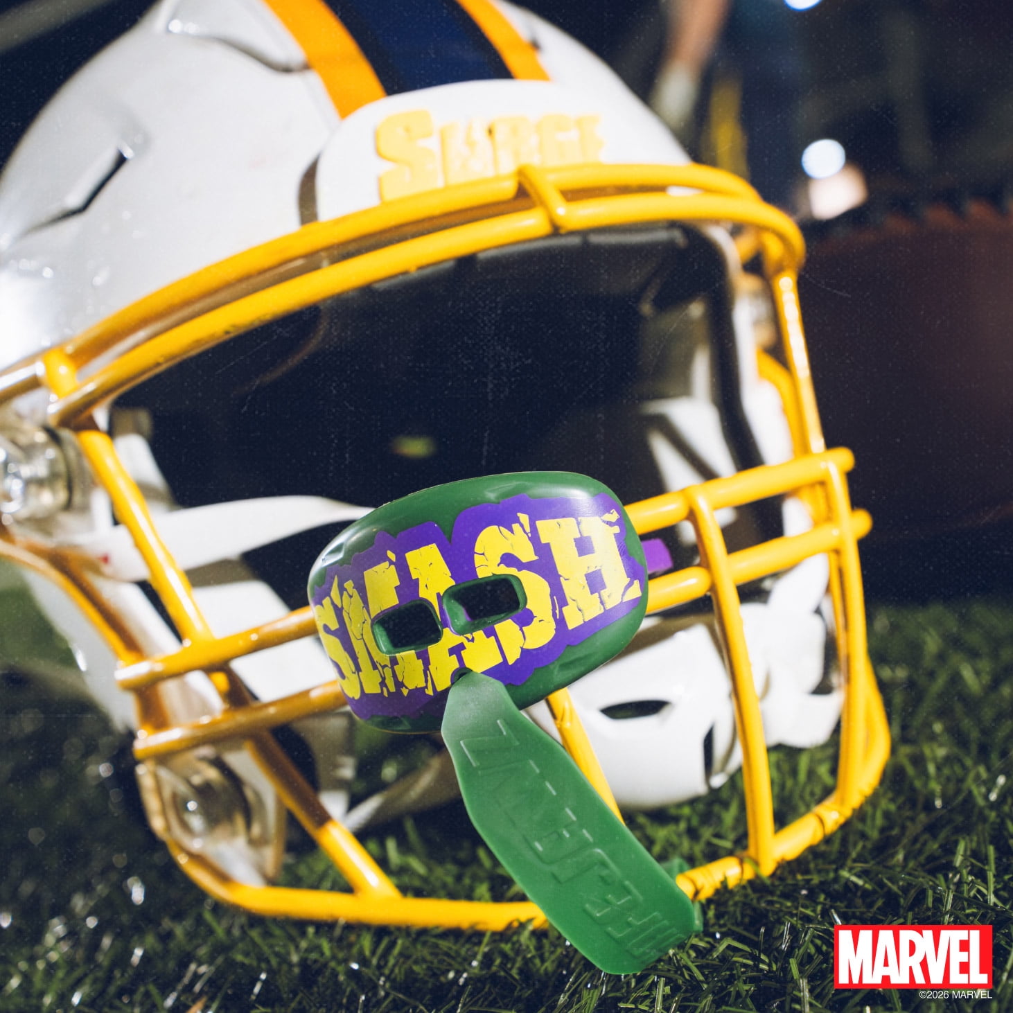 The Hulk Lip Guard, Football Mouth Guard with Detachable Strap