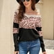 thumbnail image 4 of Suéter de punto con estampado de leopardo, suéter de punto con cuello en V, suéter de manga larga para mujer, suéter casual para mujer, durabilidad mejorada, 4 of 8