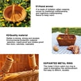 thumbnail image 5 of Rattan Picnic Basket with Double Folding Handles, Picnic Hamper, Natural Hand Woven Basket, Easter Eggs and Candy Basket, Bath Toy and Kids Toy Storage, Gift Packing Basket, 5 of 7