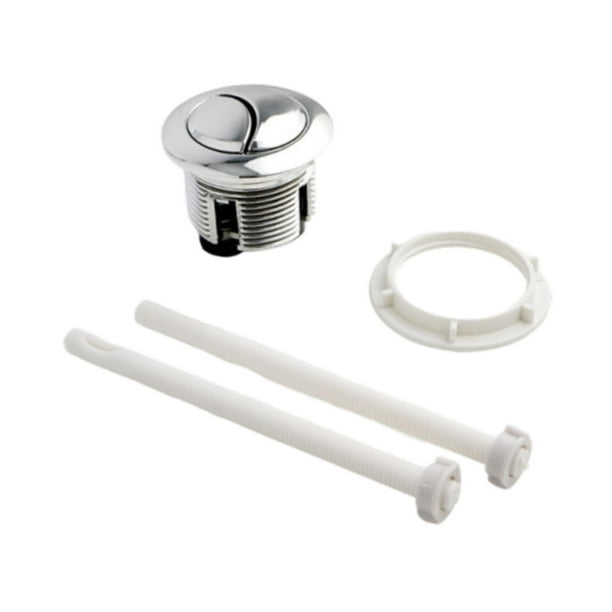 Válvula de tanque de inodoro con botón redondo y diámetro de rosca, accesorio de repuesto para tanque de inodoro, doble pulsación para baño doméstico S