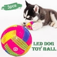 thumbnail image 3 of 3 pelotas de goma con luces LED intermitentes para perros y cachorros, D4D9, 3 of 5