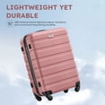 thumbnail image 6 of Gowill 4 Piece Luggage Sets,14/20 inch Hardside Lightweight ABS Carry-On Suitcase With Expandable Duffle Bag (Pink), 6 of 10
