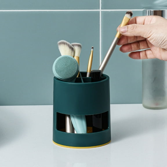 Toothbrush HolderBathroom Countertop Ventilated Drainage ShelfRazor Cosmetic Brush Compartment Organizer Bathroom Vanity Countertop Accessories, Usupdd 2025 Toothbrush HolderBathroom