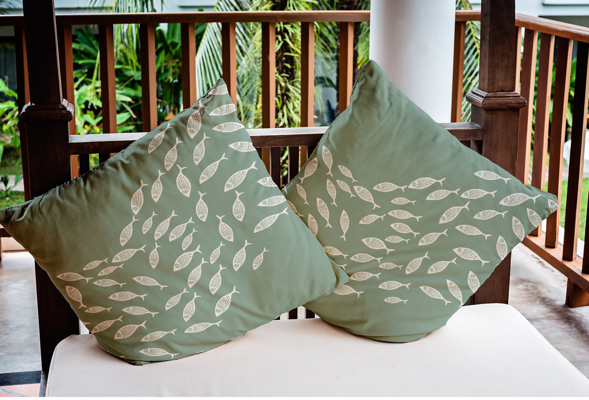Simply Daisy 20" x 20" Escuela Nautical Indoor/Outdoor Throw Pillow