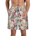thumbnail image 1 of Fotbe Roses Mixed Zebra Trajes de Baño Estampados para Hombre, Shorts de Verano de Secado Rápido, Ropa de Playa, Bañadores-Small, 1 of 6