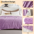 thumbnail image 4 of Festisoul Electric Blanket King Size Dual Control, 90''×100'' Thick Tufted Sherpa Heated Blanket with 10 Heating Levels and 10 Time Settings, Machine Washable Fast Heating Blanket, Purple, 4 of 9