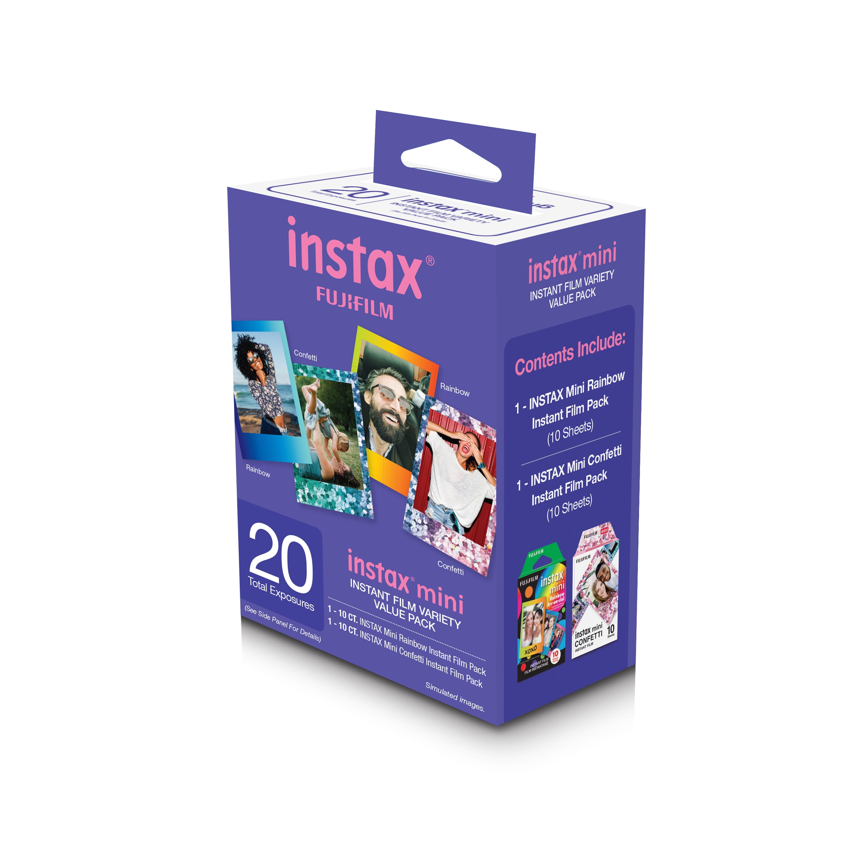 Fujifilm Instax Mini Film 20 count Value Pack (1 pack Instax Rainblow Film and 1 pack Instax