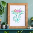 thumbnail image 5 of Cow Stencils Template 11.6x8.3 inch Plastic Flower Cow Drawing Painting Stencils Rectangle Reusable Stencils for Painting on Wood, Floor, Wall and Tile, 5 of 9