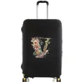 thumbnail image 1 of Housses de Valise Housse de Protection Valise de Voyage Anti-Rayures Housse Anti-Poussière Réutilisable Housse Anti-Poussière Lavable Motif Imprimé Floral Lettre 8floral Lettre V S, 1 of 6