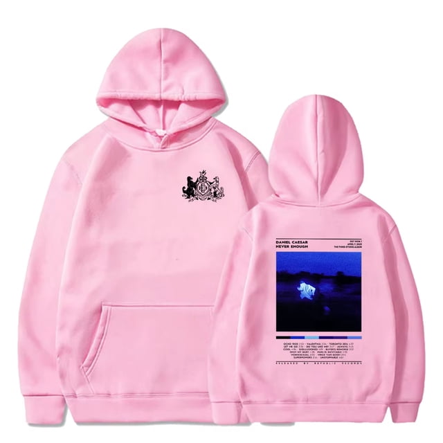 Chandail Daniel Caesar Never Enough Unisexe à Col Rond à Manches Longues Mode Urbaine Femmes Hommes Vêtements Mode,TP,Rose