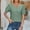 Green, variant on Casual Tops for Women, Solid Color Crew Neck Puff Sleeve Loose Tee Summer Daily Wear Top