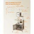 thumbnail image 3 of Cat Tree with Litter Box Enclosure - 2-in-1 Modern Cat Tower | 72.8-Inch Tall Condo with Scratching Posts, Perch, Caves, Basket, Washable Cushions, Greige, 3 of 10