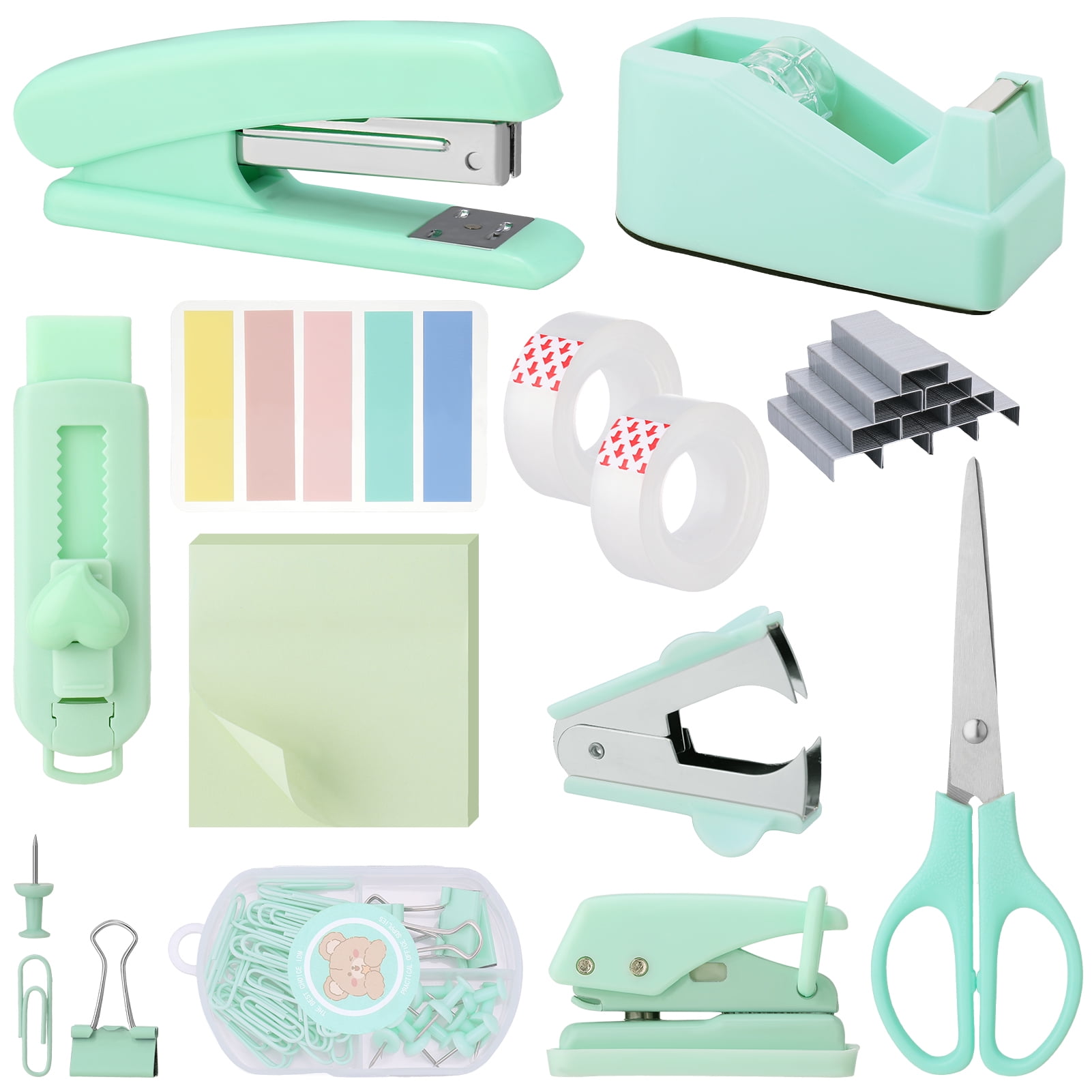 sixwipe 13-in-1 Teal Office Supplies Desk Organizer Kit photo 1