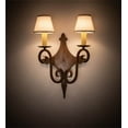 thumbnail image 3 of Meyda 202222 15 in. Angelique 2 Light Wall Sconce - Chocolate, Beige & Gold, 3 of 3