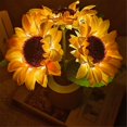 thumbnail image 5 of Lámpara de mesa con luz nocturna LED de simulación de girasol recargable, flores de simulación, escritorio decorativo L como se muestra, como se muestra, 5 of 5