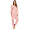 thumbnail image 1 of MintLimit Women's Solid Pajamas Sets Long Sleeve Tops and Jogging Pants Lounge Sleepwear Pjs Set, 1 of 4