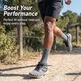 thumbnail image 6 of 5 Pairs Light Gray Men's Cotton Five Finger Crew Socks, Breathable Athletic Running Toe Socks One Size Fits Most US 6-14, 6 of 7