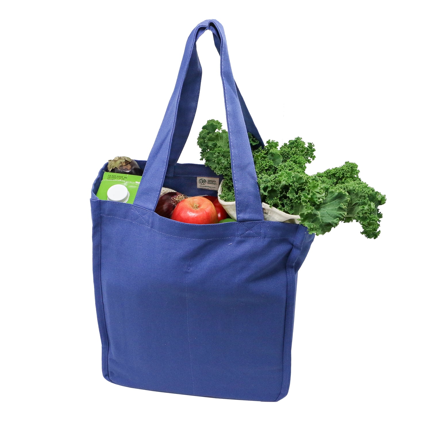 Simple Ecology Organic Cotton Deluxe Reusable Grocery Shopping Bag with ...