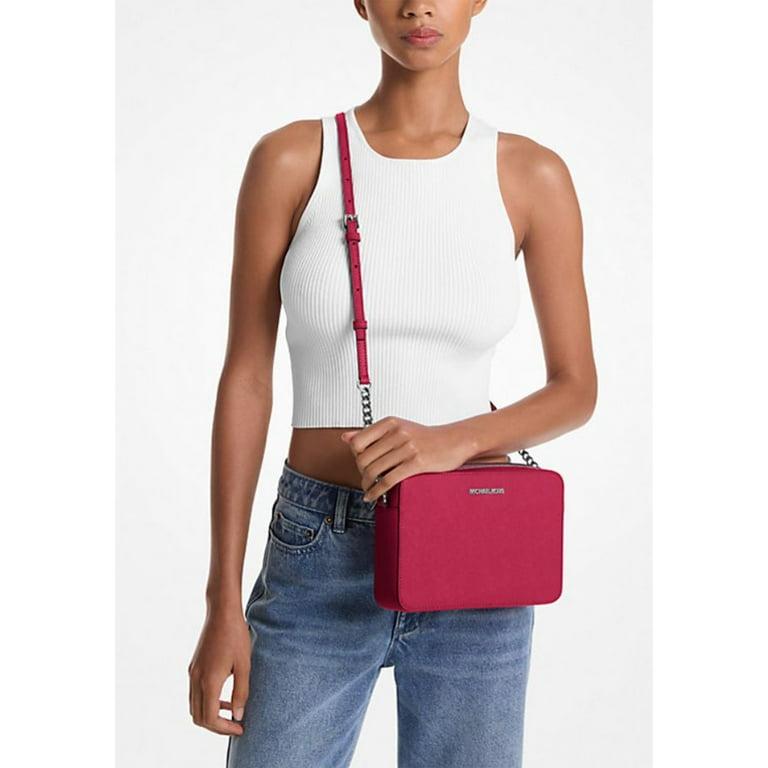 Michael Kors Women's Jet Set Large Saffiano Leather Crossbody Bag