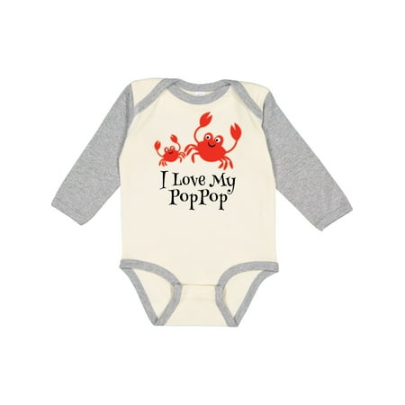 

Inktastic I Love My PopPop Grandchild Gift Baby Boy or Baby Girl Long Sleeve Bodysuit