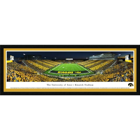 University of Iowa Hawkeye Football - Stripe the Stadium - End Zone View, Blakeway Panoramas NCAA College Print with Select Frame and Single