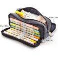 thumbnail image 2 of Crayon de Grande Capacité Multi Fonction Étudiant Sac à Plume Toile avec Double Fermeture Éclair, 2 of 5