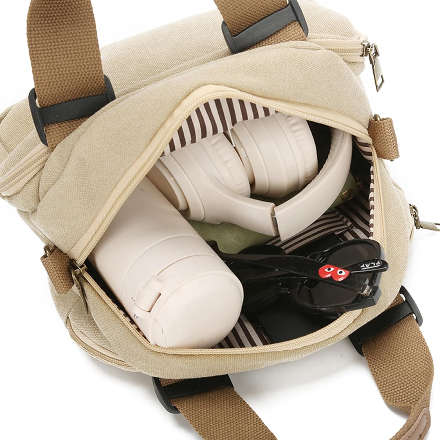 Small Canvas Crossbody Bags for Women Practical Hobo Tote Top-handle Handbag Multi Compartment Casual Going Out Satchel