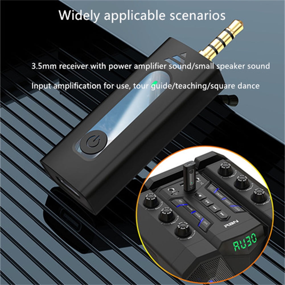 Wireless Lavalier Microphone 3.5mm Round Jack Automatic Noise Reduction Lapel Mic for Camera Recording