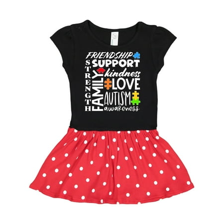 

Inktastic Autism Awareness Love Friendship Support Gift Toddler Girl Dress