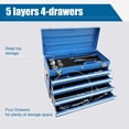 thumbnail image 6 of CQSXDA Multi-Function Heavy Duty Metal Tool Box, 21-Inch Size with 4 Locking Drawers, Ideal Small Tool Chest for Organizing Tools，Blue, 6 of 14