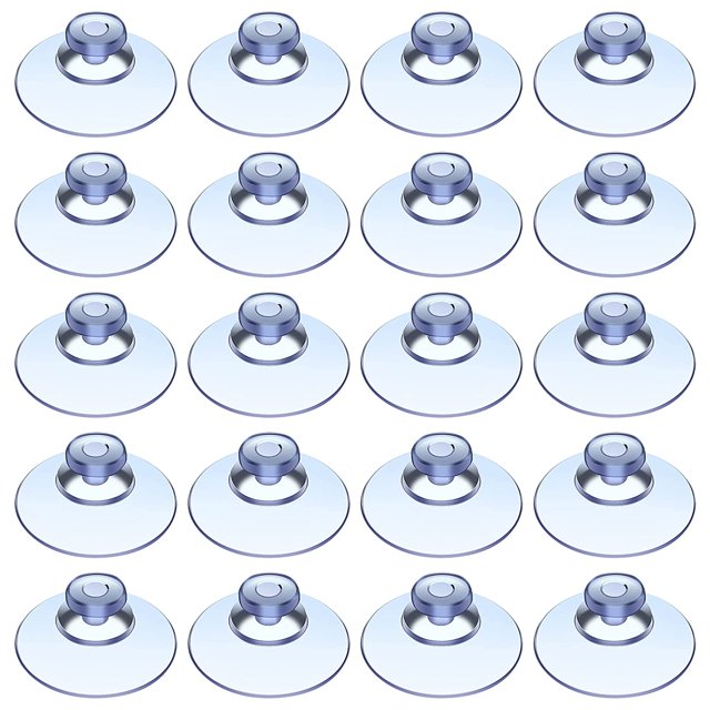 Paquete de 20 ventosas transparentes ventosas de plástico sin gancho, almohadillas sin gancho para exteriores, cocina, baño, ventana, espejo, 20 mm brillar Electrónica
