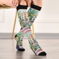 thumbnail image 5 of FORMRS Womens Knee High Socks Casual Long Thick Travel Daily Wear, 1 Pair, Window Scene, 5 of 6