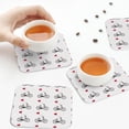 thumbnail image 4 of Leather Coasters with Heat-resistant for Drinks, Bike Pattern heart Cup Coasters Cup Pad Mat for Tabletop Protection, Coffee Table, Office Desk and Housewarming Gift, 4 of 5