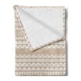 thumbnail image 2 of Tan and White Soft Flannel Fleece Throw Blanket, Lace Style Antique Border Motifs Composition Vintage and Feminine Ornament, Cozy Plush for Indoor and Outdoor Use, 50" x 70", Tan White, by Ambesonne, 2 of 5