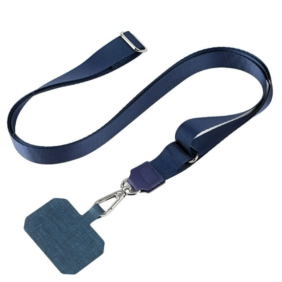 GJX Adjustable Phone Lanyard Universal Multifunctional Nylon Crossbody Neckband Phone Straps Universal Colorful Dark Blue