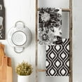 thumbnail image 3 of Black Floral Leaves Boho Kitchen Towels Dish Towels, 18x26 Inch Farmhouse Halloween Decoration Hand Towels Set of 4, 3 of 6