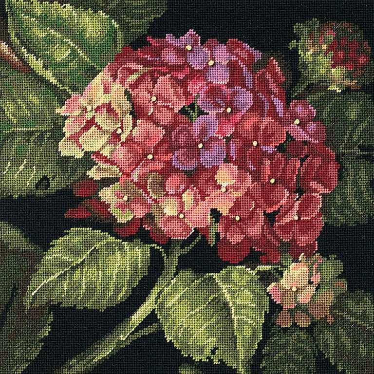 Cross Stitch Kits For Adults,Beginner Embroidery Kits Hydrangea