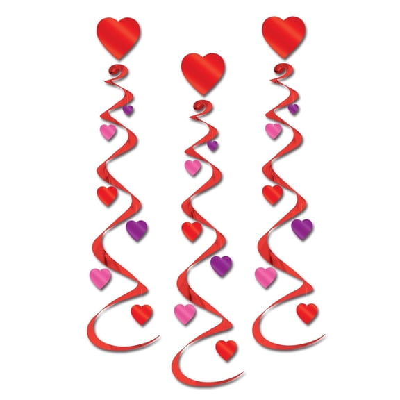 18 Piece Bulk Valentine's Day Heart Whirls
